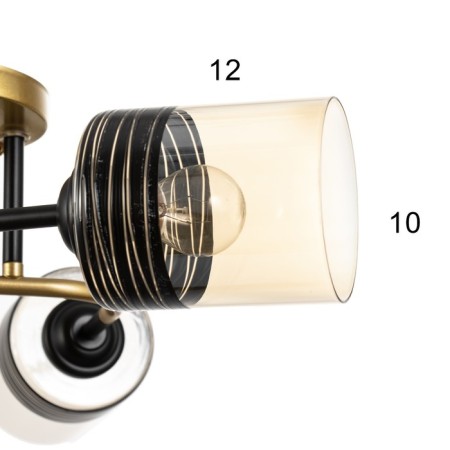 Sinna chandelier 3he27 40W black and gold 50x50x27 cm Bayerlux-5
