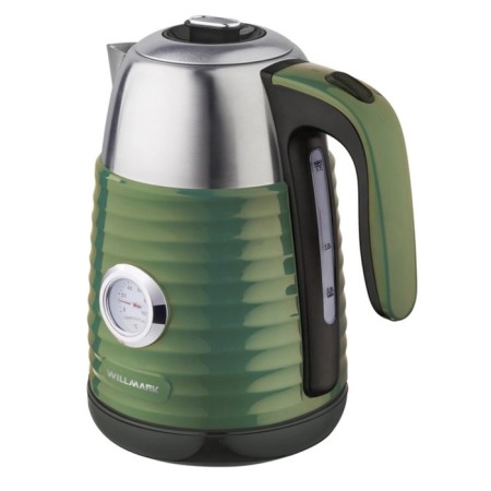 Electric kettle Willmark WEK-1738PST, plastic, Metal flask, 1.7 l, 2200 watts, green-1