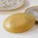 Set of table "Plant pattern", 7 objects: D = 30 cm - 1 pc, d = 18 cm - 6 pcs, white color with golden