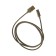 Type -C cable - usb, 2.1 a, metal braid, 1 meter, golden
