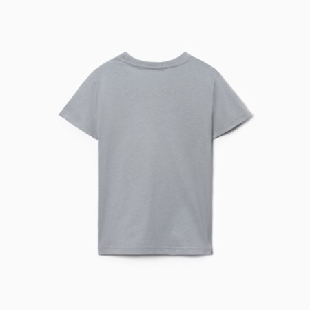 T -shirt for a boy, gray color, height 122 cm-3