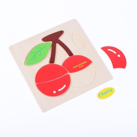 Children's wooden frames-lodges “Vegetables, berries, fruits” 15 × 15 × 0.5 cm, mix-6