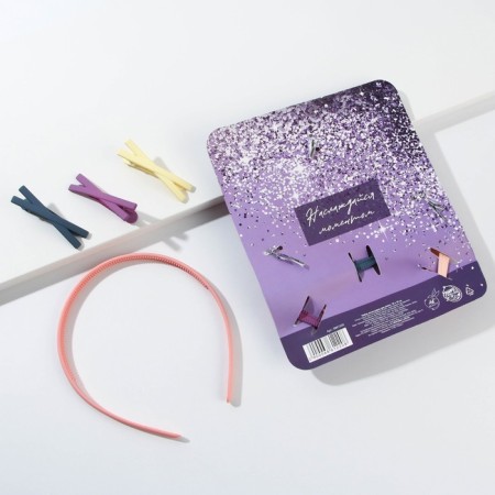 Fit and hair clips (3 pcs.) "Pull the views", set-5