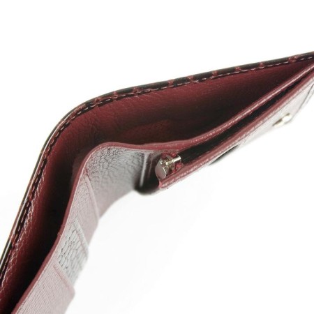Wallet, button, 4 pockets, 1 department for trifles, n/k borderly navy/burgundy crocodile-2