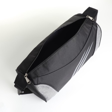 Sports bag with lightning, long belt, black/gray color-4