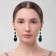 Hanging earrings with “Party” rhinestones path of drops, emerald color in gold, 7 cm