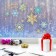 Stickers on the glass "Snowflakes", reusable, 20 x 34 cm, New Year