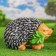 Garden figure "Hedgehog with sheet" 23x36x23cm