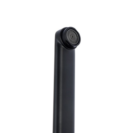 Accoona A71207F bath mixer, single -leaf, pour 300 mm, shower set, black-3