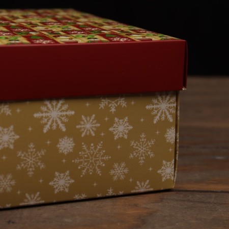 The box is folding, the cover is, the "New Year's atmosphere" 30 x 20 x 9 cm-2