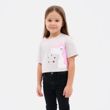 Футболка детская укороченная KAFTAN "Unicorn" р.30 (98-104)