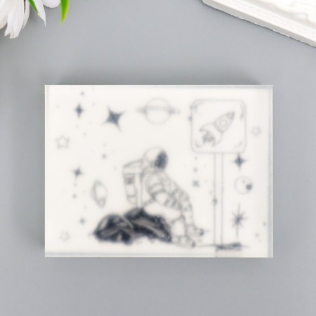 Printing Acrylic "Cosmonaut and Rocket" 2x6.4x8.4 cm-3
