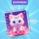 Notebook Gift Book on the crest 80l, line, color block, PVC Cat cover 3D (10x10.5cm) 10539