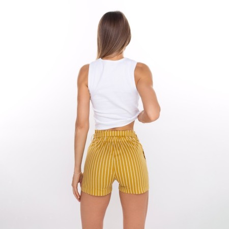 Women's casual shorts, mustard color, size 46-7