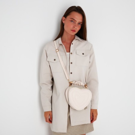 Bag Cross-Bodi with a zipper, white color-8