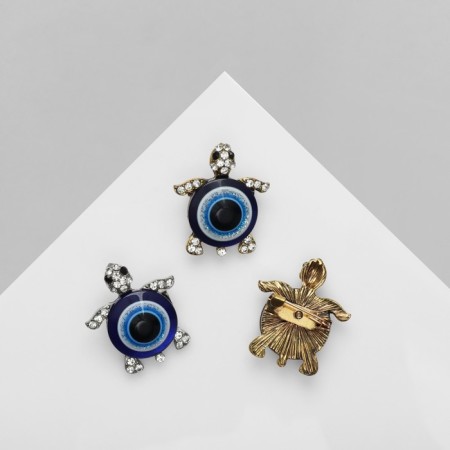 Brooch-reinforcing “Turtle” Turkish eye (indivisible packing 12 pcs., Price per pcs.), Mix color-2