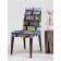Czech for a chair "Wall of rainbow stones", decorative, velor