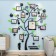 Interior stickers with photo frames "Memories", decor on the wall, panel 130 x 106 cm