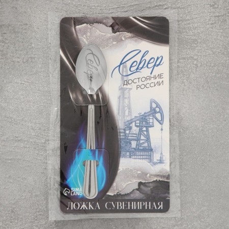 Spoon souvenir "north", with engraving, 3 x 14 cm-5