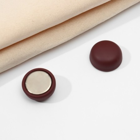 Magnet for a scarf “minimal”, matte brick color in silver-3