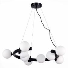 Светильник подвесной St Luce. SL1185.403.09. Asolo. 9х5 Вт, G9, 4000K, 58х58х60 см, цвет чёрный