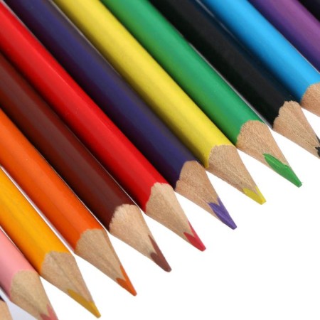Pencils 18 flowers, wooden body, triangular-2
