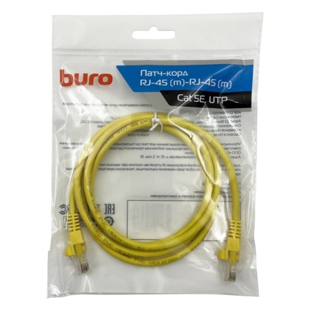 Buro UTP 4 pairs CAT5E CCA Molded 1.5m yellow RJ-45 (M) -RJ-45 (M)-1