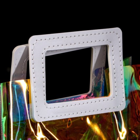 PVC gift package, iridist, white 20 x 18 x 10 cm-2