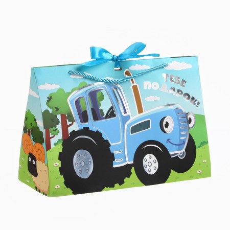 TISSISE PACKENT, Blue Tractor, 30x20x12 cm-2