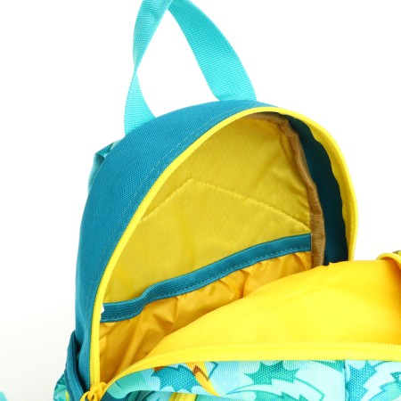 Baby backpack on lightning, external pocket, green color-3