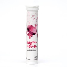 Magnesium b6+b9 vitaktek with taste berry mix, sparkling tablets 20 pcs