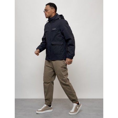 Sports male jacket, size 48, dark blue color-1