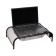 Calligrata laptop stand, with compartments, mesh, metal, black