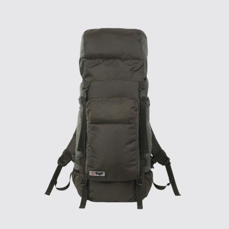 Tourist backpack, TAIF, 70 liters, cord department, outer pocket, 2 side pockets, olive color-2