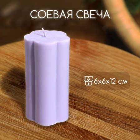 Candle "Flower" 6x6x12 cm, soy wax mix
