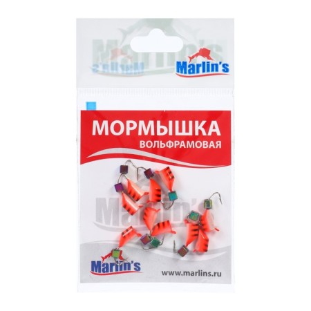 Mormyshka tungsten Marlin’s, 4 mm, 1.5 g, red, phosphorus + gasoline, 10 pcs.-1