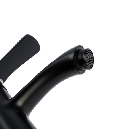 Zein Z3690 sink mixer, single-leaf, pour height 9 cm, ABS plastic, black-2
