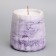 A candle in a candlelight made of gypsum with smooth faces, 9.5x9cm, marble with purple strips
