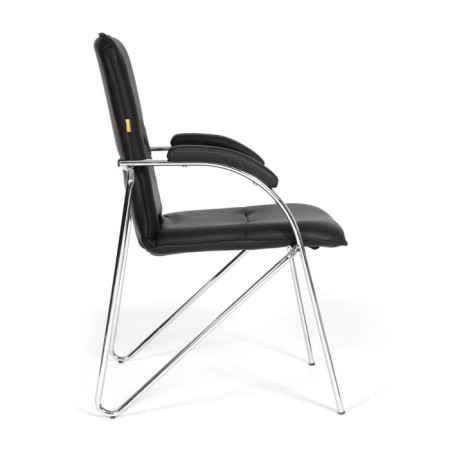 Chair for visitors Chairman 850 Eco -leather Terra 118 Black (Sobr.)-2