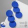 Earrings Metal "Azelia" circles, trio, blue color