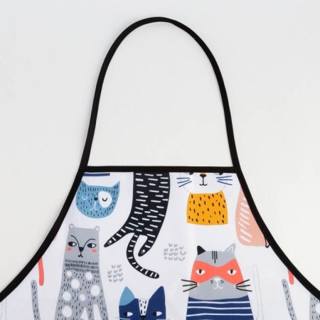 Kitty kitchen set of “cats” View 2, take 17*17cm, mitten 26*16cm, apron 60*80 cm 100% p/e-1