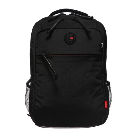 Youth backpack 39 x 26 x 19 cm, Grizzly, ergonomic back, laptop department, black/red-2