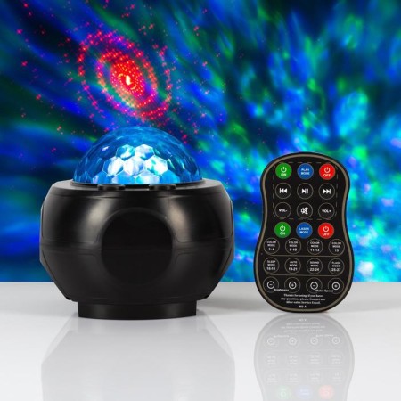 Light device "Universe" 11 cm, laser, speaker, remote control, glow of multi, 5 V