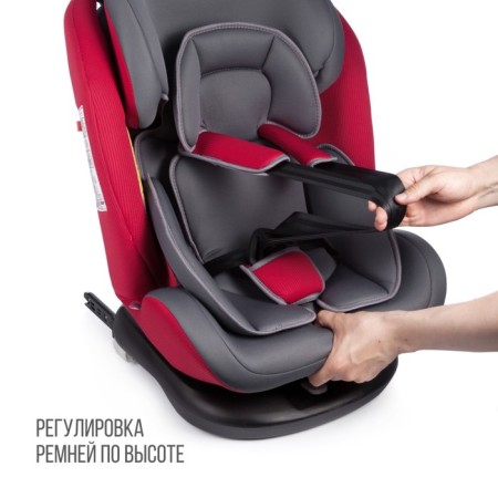 Car Seaiser Car Seedek 0+/1/2/3 (0-36 kg), ISOFIX fastening, red-gray color-7