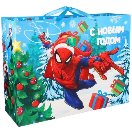 New Year. Gift package, 61x46x20 cm, packaging, spider-man-2