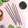 Set of candles in the cake, 6 pieces "Shine", black, 17 cm