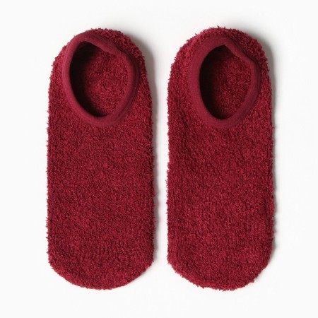Women's socks shortened with non-slip soles, dark-bearded color, size 36-39