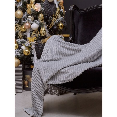 Luxe Grey/Silver blanket, size 200x220 cm-6