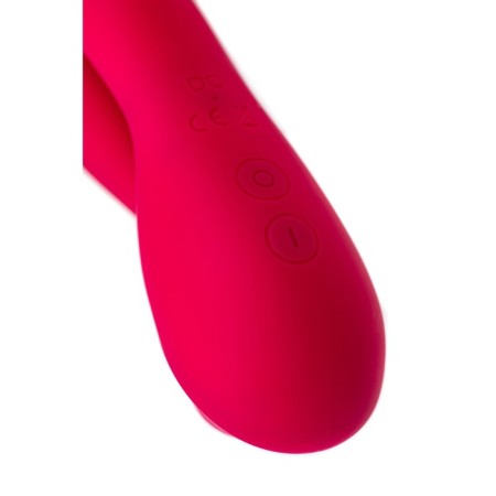 Vibrator with clitoral and vacuum stimulations Jos Doobl, 20 cm, silicone, pink color-2