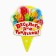 Candle for Cake Musical "Tulip", multi -colored
